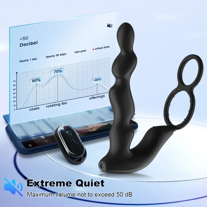 Remote-Controlled Prostate Massager with Anal Plug & Vibrating Ring – Delay Ejaculation Male Stimulator - Image 4