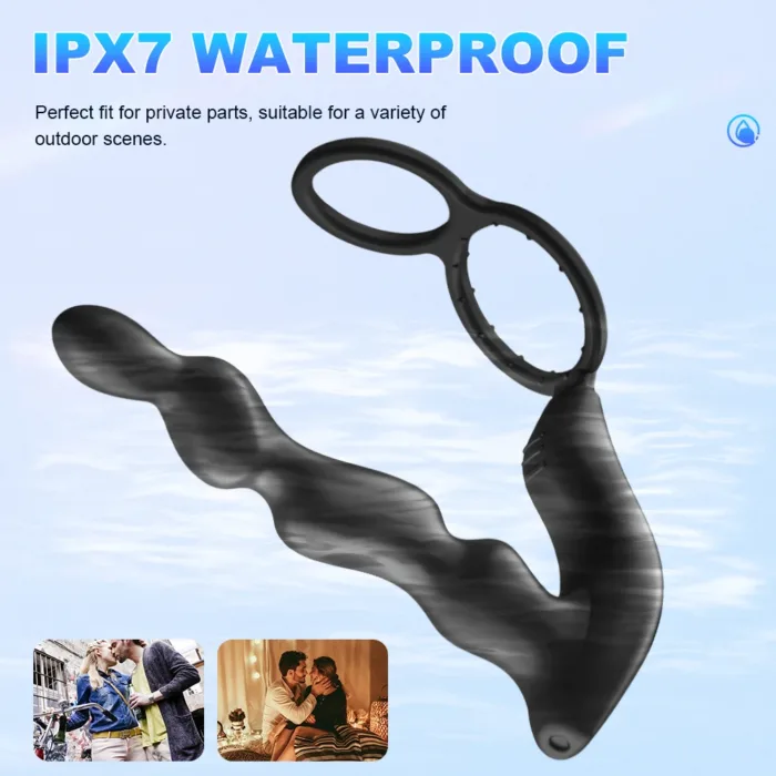 Remote-Controlled Prostate Massager with Anal Plug & Vibrating Ring – Delay Ejaculation Male Stimulator - Image 5