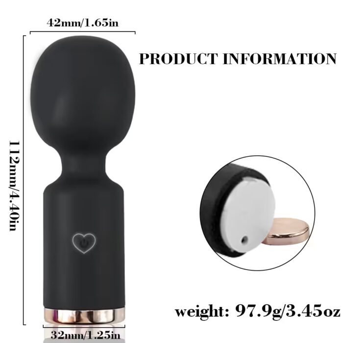Mini AV Magic Wand Vibrator – G-Spot & Clitoral Stimulator Massager for Women - Image 6