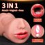 3-in-1 male masturbator cup with vaginal, oral, and anal entries