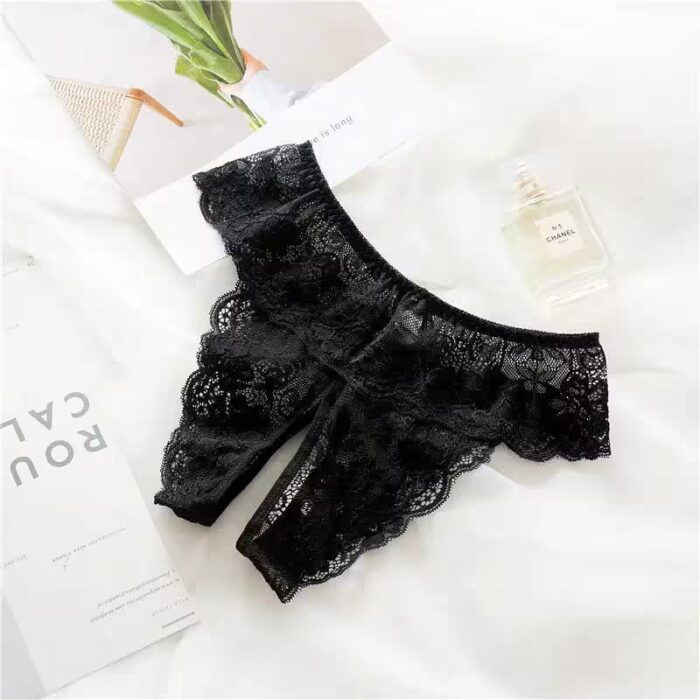 XL - 4XL Plus Size Open-Crotch Thong – Transparent Sexy Lingerie - Image 4