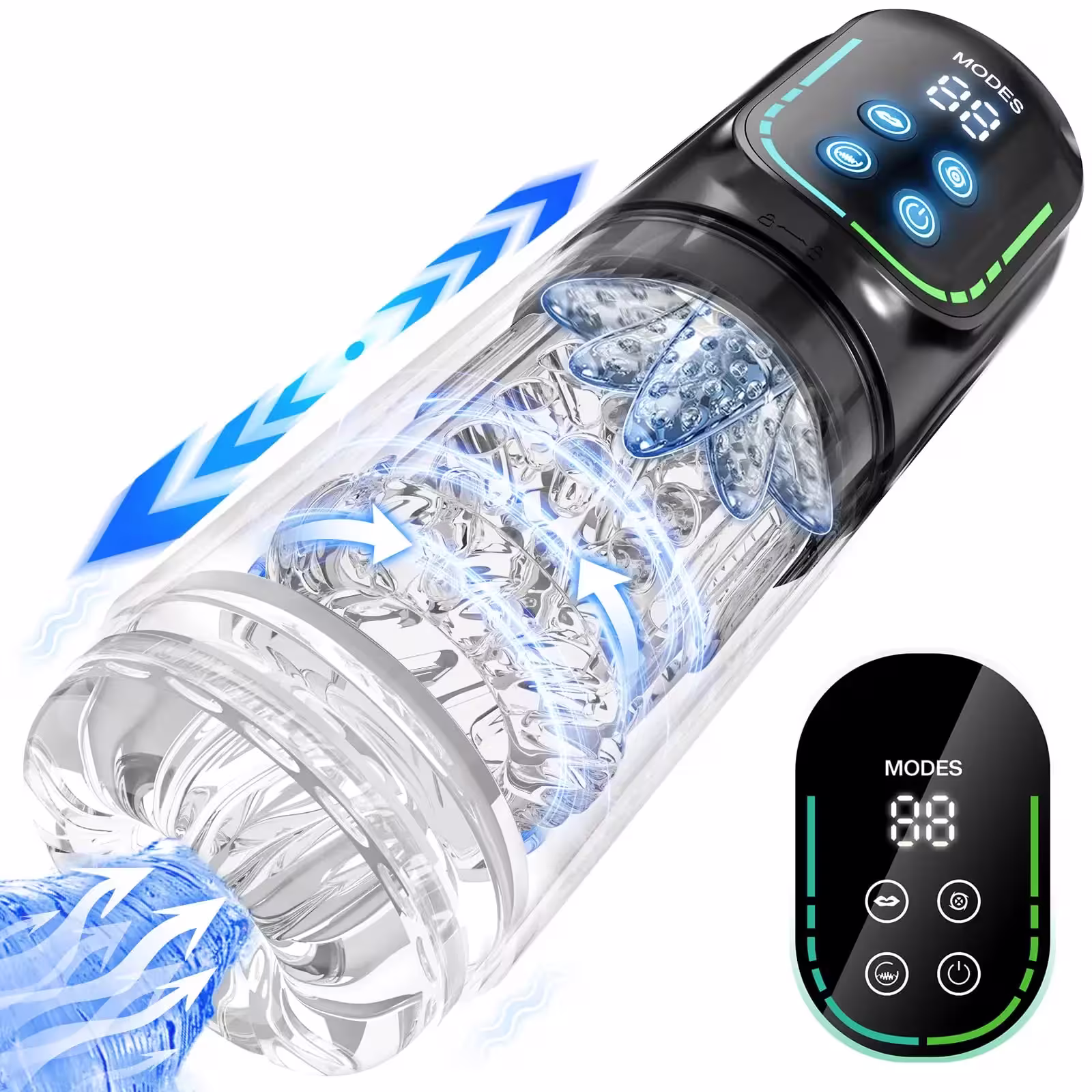 automatic male masturbator with LCD screen and suction function