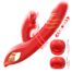 4-in-1 vibrator with licking, thrusting and dual stimulation for women