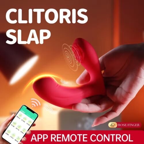 App-controlled mini finger vibrator with dual motors for G-spot and clitoral stimulation
