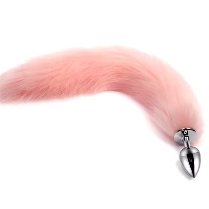 5-Size Metal Butt Plug with Fox Tail – BDSM Anal Dilator & Fetish Toy for Adults – Image 3