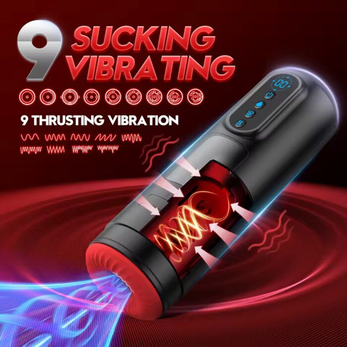 LCD Automatic Male Masturbator – 9 Thrusting Modes, Heating, Suction & Vibration Blowjob Cup - Image 2