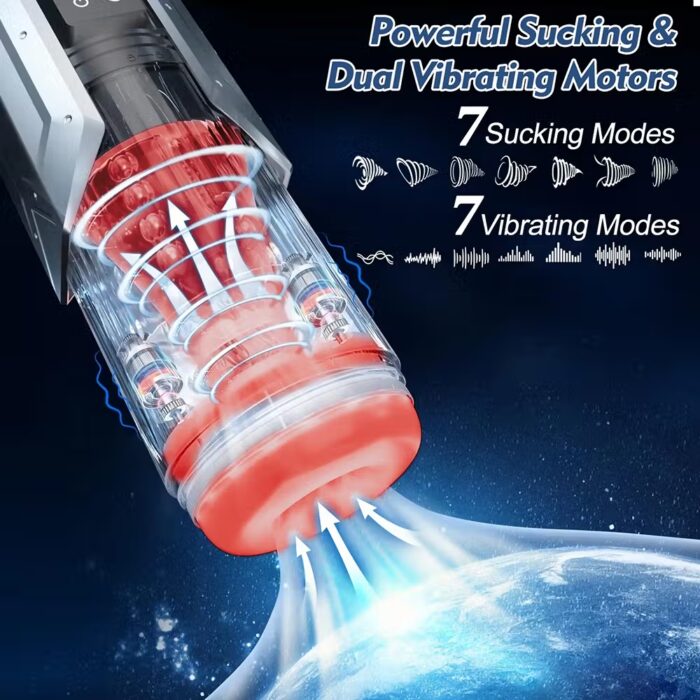 2025 Automatic Male Masturbator – 7 Thrusting & Rotating Modes with LCD Display & Suction Cup - Image 2