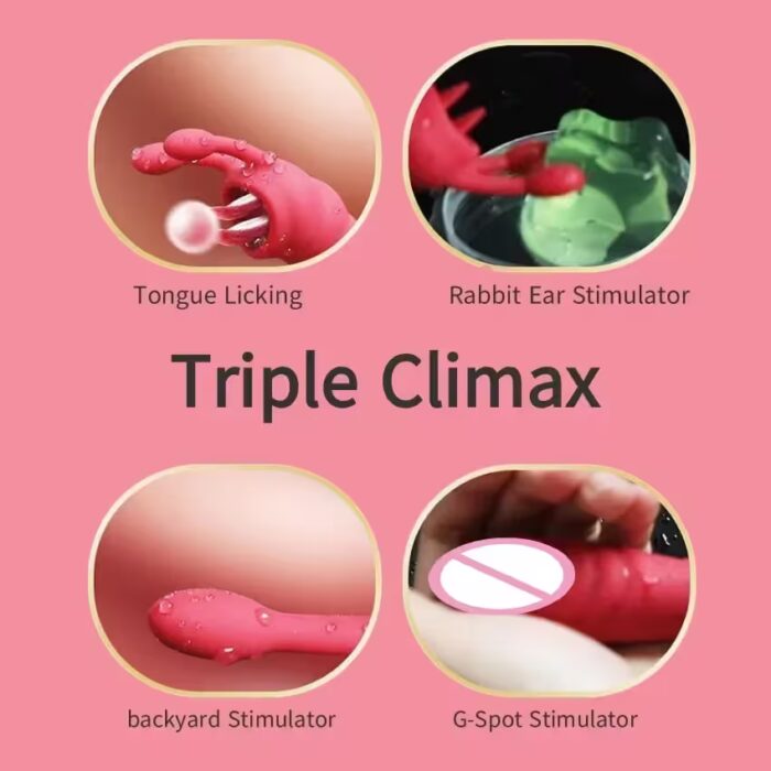 3-in-1 Thrusting & Heating Vibrator – G-Spot, Clitoral, and Licking Tongue Stimulator - Image 2