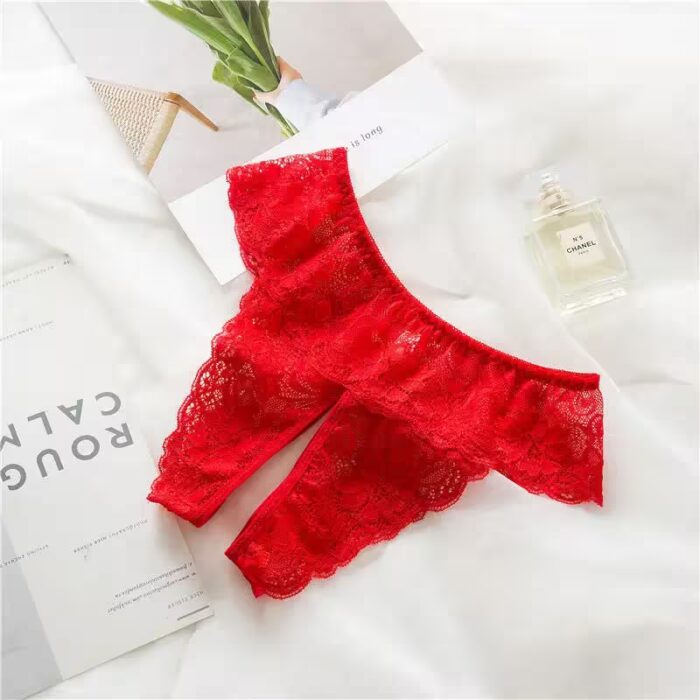 XL - 4XL Plus Size Open-Crotch Thong – Transparent Sexy Lingerie - Image 6