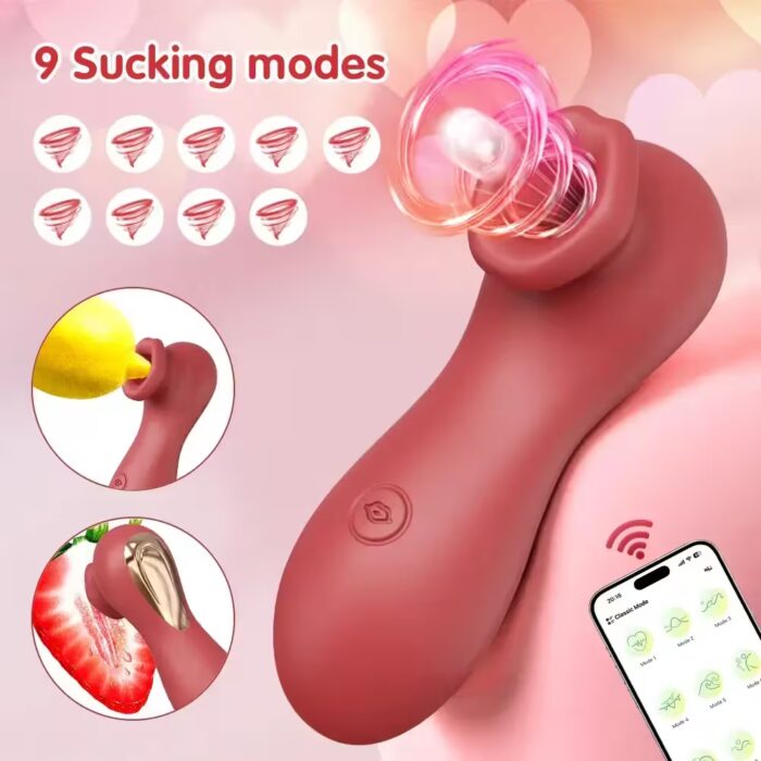 App-Controlled Clit Sucker Vibrator – Interactive Suction Toy for Women & Couples - Image 2