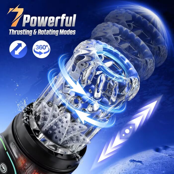 Automatic Thrusting & Sucking Male Masturbator – LCD-Controlled Realistic Stroker with Licking & Vacuum Pump Action - Image 3