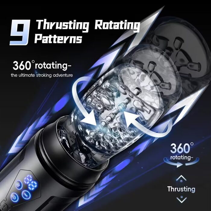 3-in-1 App-Controlled Male Masturbator – Thrusting, Rotating & Vibrating Blowjob Machine – Bild 3