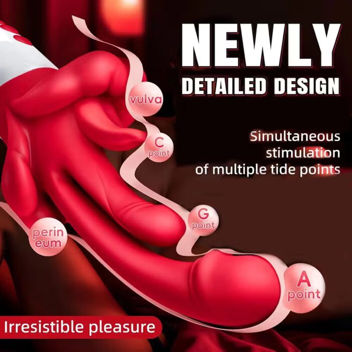 5-in-1 Swinging Tongue Dildo Vibrator – Clitoral, G-Spot, Vaginal & Anal Stimulator – Image 3