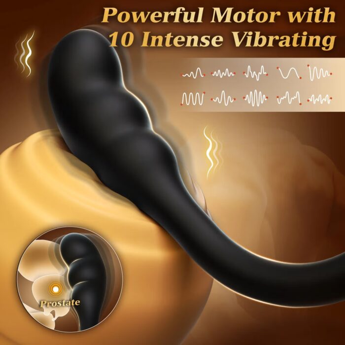 Remote Control Prostate Massager with Vibrating Cock Ring – Dual Stimulation Anal Vibrator for Men - Image 3