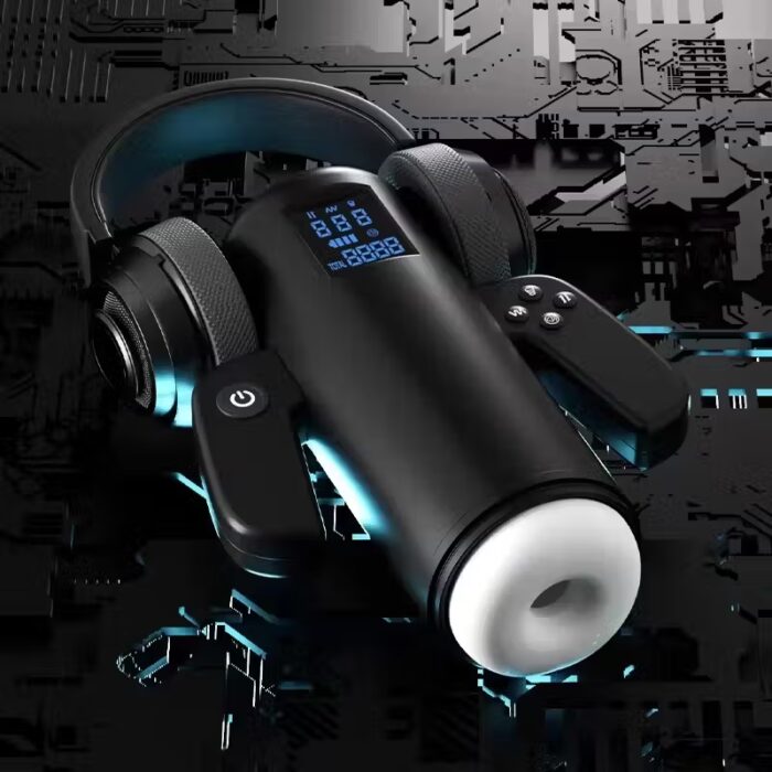 Automatic Telescopic Male Masturbator – Handle-Controlled Heated Cup with 4 Sucking, 4 Thrusting & 9 Vibration Modes – Image 3