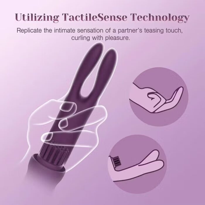 3-in-1 Come-Hither Rabbit Vibrator – Clitoral Tickler with G-Spot & Nipple Stimulation, 10 Vibration Modes – Image 3