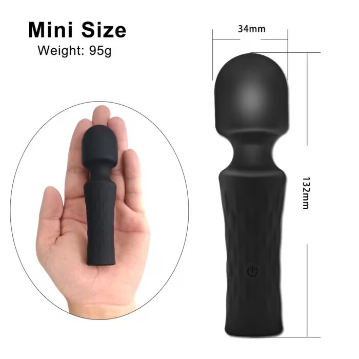 Mini Magic Wand Vibrator – 10 Vibration Modes for Intense Clitoral Stimulation - Image 3