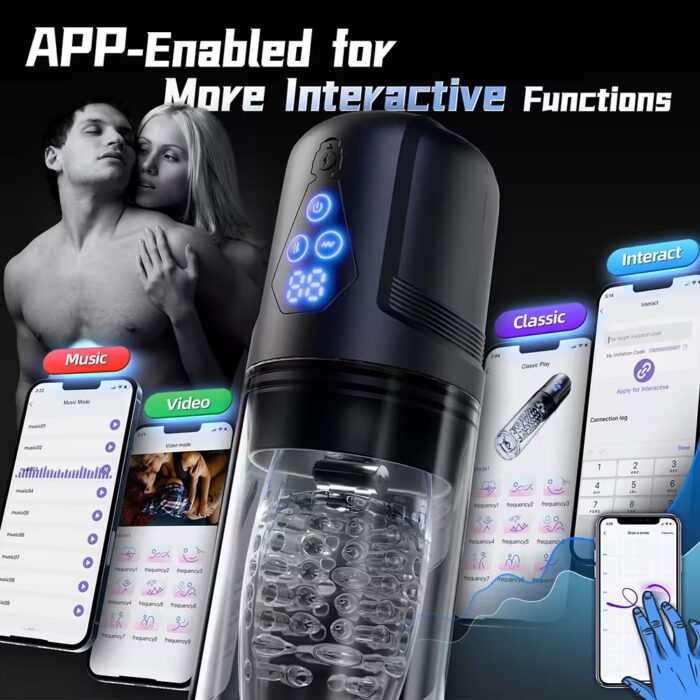 3-in-1 App-Controlled Male Masturbator – Thrusting, Rotating & Vibrating Blowjob Machine – Bild 4
