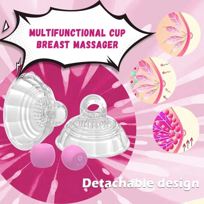 10-Mode Nipple Vibrator & Suction Clamps – Breast Stimulator Toy for Women – Image 4