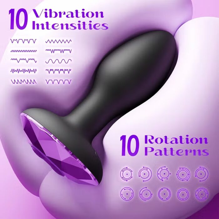 360° Rotating Wireless Anal Vibrator – Butt Plug & Prostate Massager for Couples – Image 4