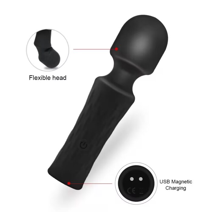 Mini Magic Wand Vibrator – 10 Vibration Modes for Intense Clitoral Stimulation - Image 4