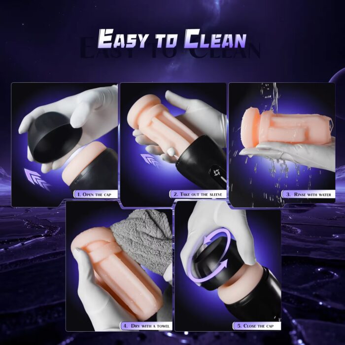 Realistic Automatic Male Masturbator – 9 Vibration Modes with LED Display & Suction Pocket Pussy - Image 5