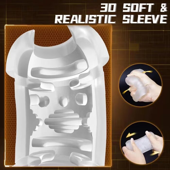 Automatic Telescopic Vibrating Handle Male Masturbator – 6 Power Modes & Thrusting Vibration Trainer – Bild 5