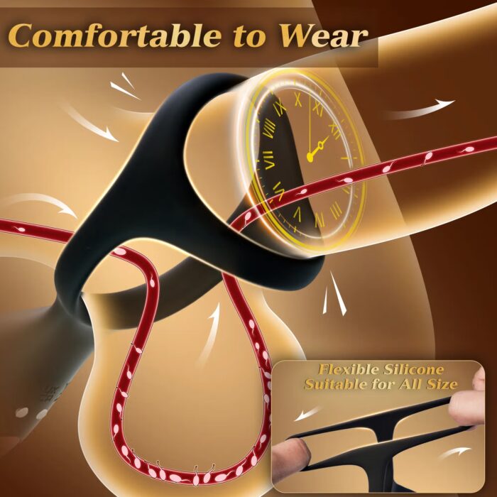 Remote Control Prostate Massager with Vibrating Cock Ring – Dual Stimulation Anal Vibrator for Men - Image 5