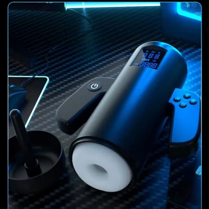 Automatic Telescopic Male Masturbator – Handle-Controlled Heated Cup with 4 Sucking, 4 Thrusting & 9 Vibration Modes – Image 5