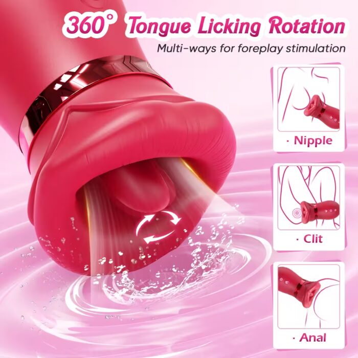 Tongue Wiggle Clit Sucker Vibrator – Suction & Flicking Stimulator for Women - Image 3