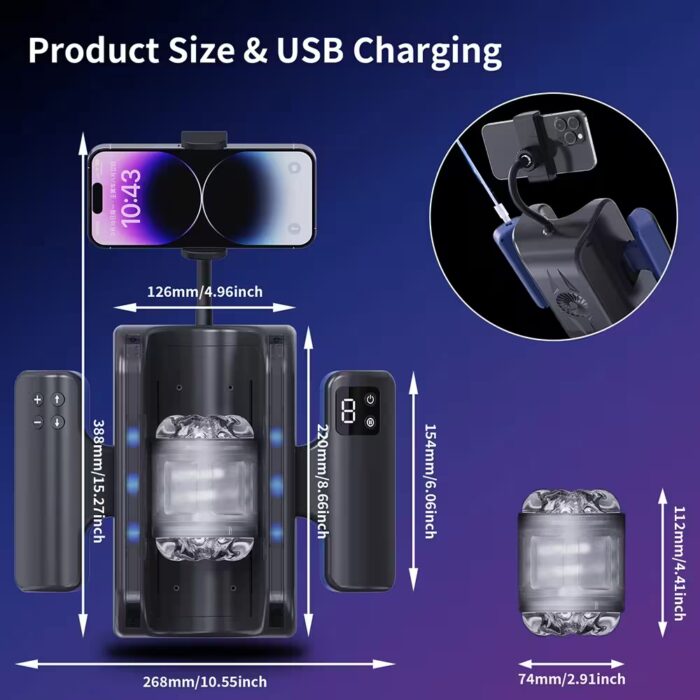 Automatic Telescopic Male Masturbator – High-Speed Piston Stroker with 12cm Thrusting Motion – Image 6