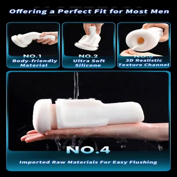 Automatic Telescopic Male Masturbator – Handle-Controlled Heated Cup with 4 Sucking, 4 Thrusting & 9 Vibration Modes – Image 6