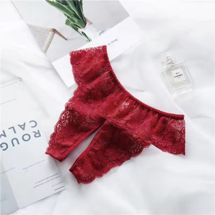 XL - 4XL Plus Size Open-Crotch Thong – Transparent Sexy Lingerie - Image 7