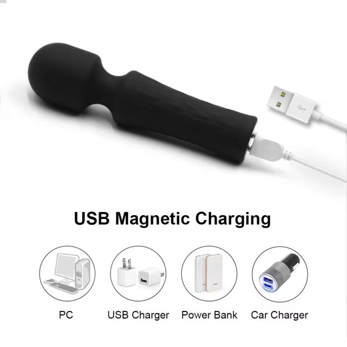 Mini Magic Wand Vibrator – 10 Vibration Modes for Intense Clitoral Stimulation - Image 5