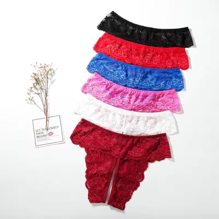 XL - 4XL Plus Size Open-Crotch Thong – Transparent Sexy Lingerie - Image 2