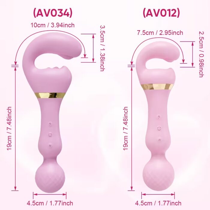 3-in-1 Rechargeable Wand Vibrator – Clitoral, G-Spot & Nipple Stimulator for Women - Image 4