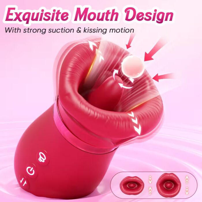 Tongue Wiggle Clit Sucker Vibrator – Suction & Flicking Stimulator for Women - Image 4