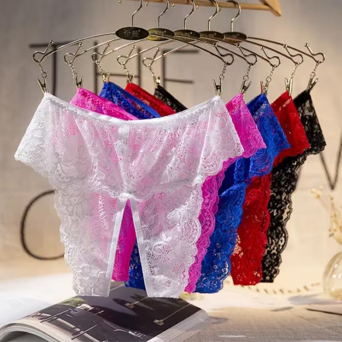 XL - 4XL Plus Size Open-Crotch Thong – Transparent Sexy Lingerie - Image 3