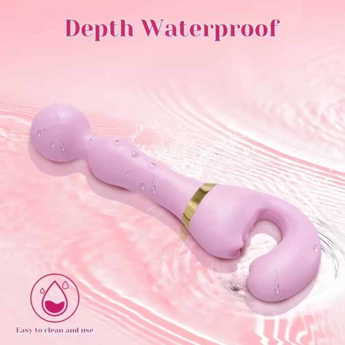 3-in-1 Rechargeable Wand Vibrator – Clitoral, G-Spot & Nipple Stimulator for Women - Image 6