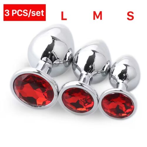 3-Piece Metal Anal Plug Set