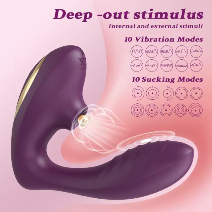 Clit Sucker & G-Spot Vibrator – Dual Stimulation Toy for Women - Image 3