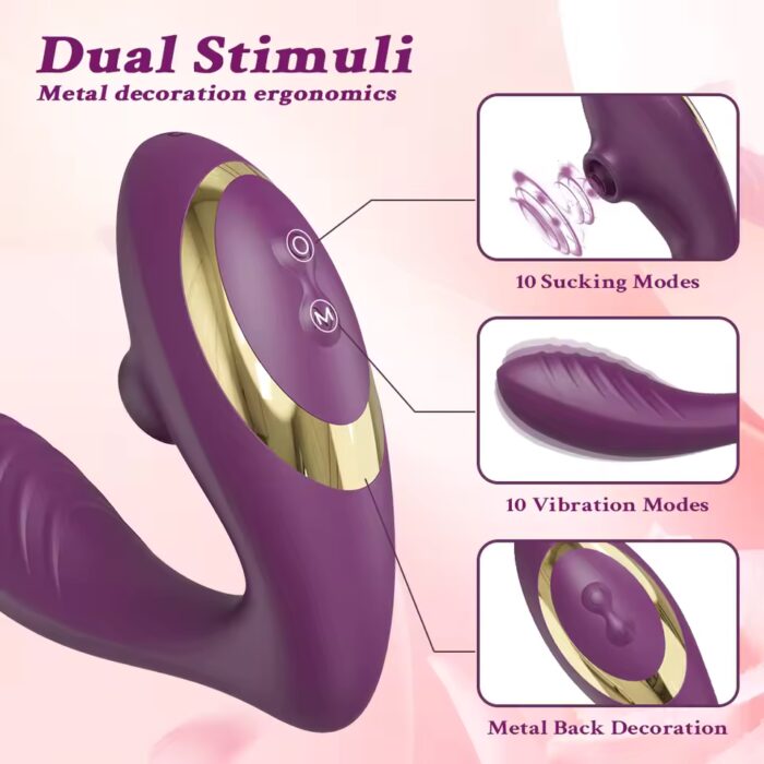 Clit Sucker & G-Spot Vibrator – Dual Stimulation Toy for Women - Image 4
