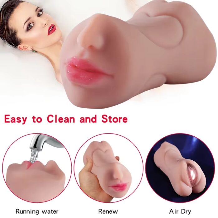 3-in-1 Male Masturbator Cup – Realistic Vagina, Mouth & Anal Experience – Image 5