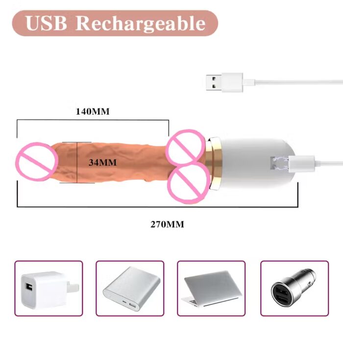Adult Thrusting Telescopic Dildo Machine – G-Spot Vagina Massager Vibrator for Women – Image 6