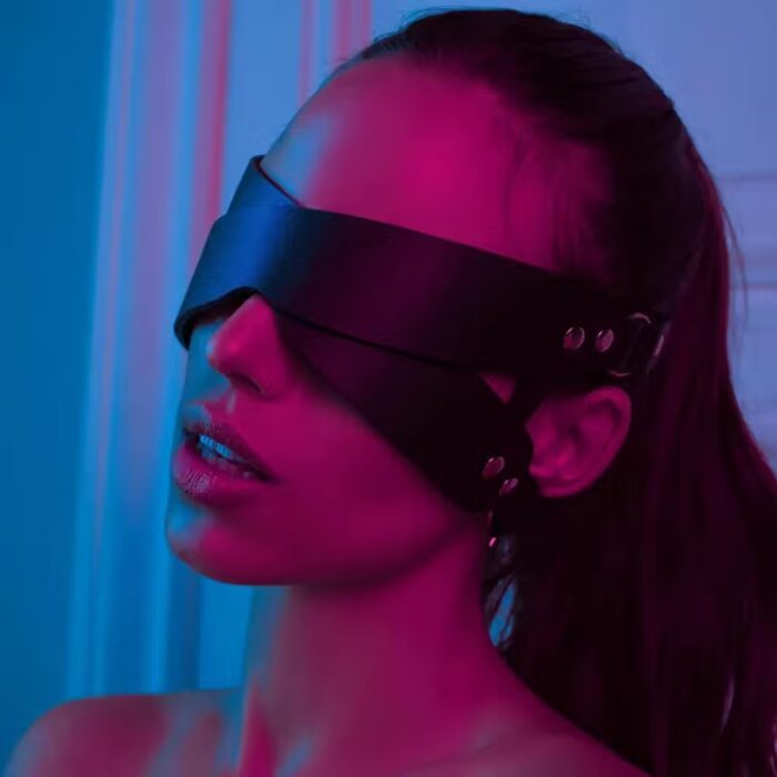 Sexy Leather Cosplay Mask – Fetish Masquerade & BDSM Bondage Accessory – Image 7