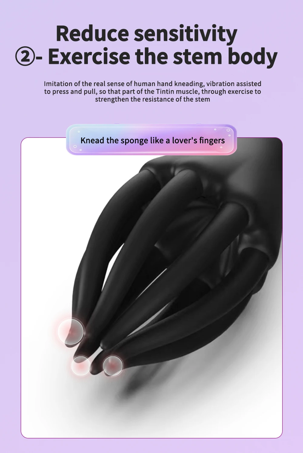 Glans Trainer Vibrator for Men — 10-Mode Soft Silicone Fingertip Penis Stimulator | Sensitivity Training & Stamina Improvement | USB Rechargeable Waterproof – AmourToy
