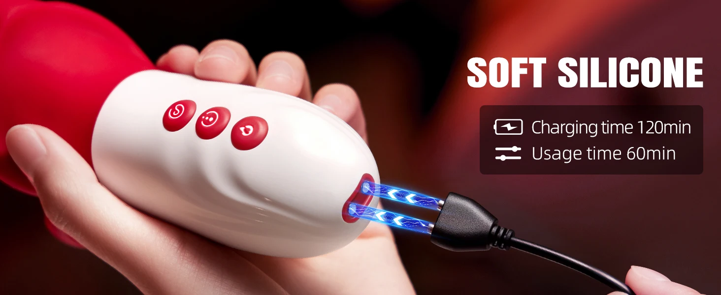 Heated Tongue Vibrator 5-in-1 for Women — 42°C Thermostatic + 10 Licking + 10 Vibration + 5 Swing Modes | G-Spot, Clitoris, U-Spot & A-Spot | IPX6 – AmourToy