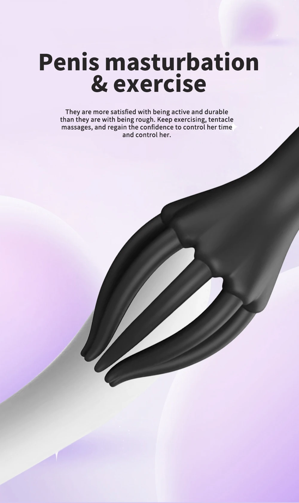Glans Trainer Vibrator for Men — 10-Mode Soft Silicone Fingertip Penis Stimulator | Sensitivity Training & Stamina Improvement | USB Rechargeable Waterproof – AmourToy
