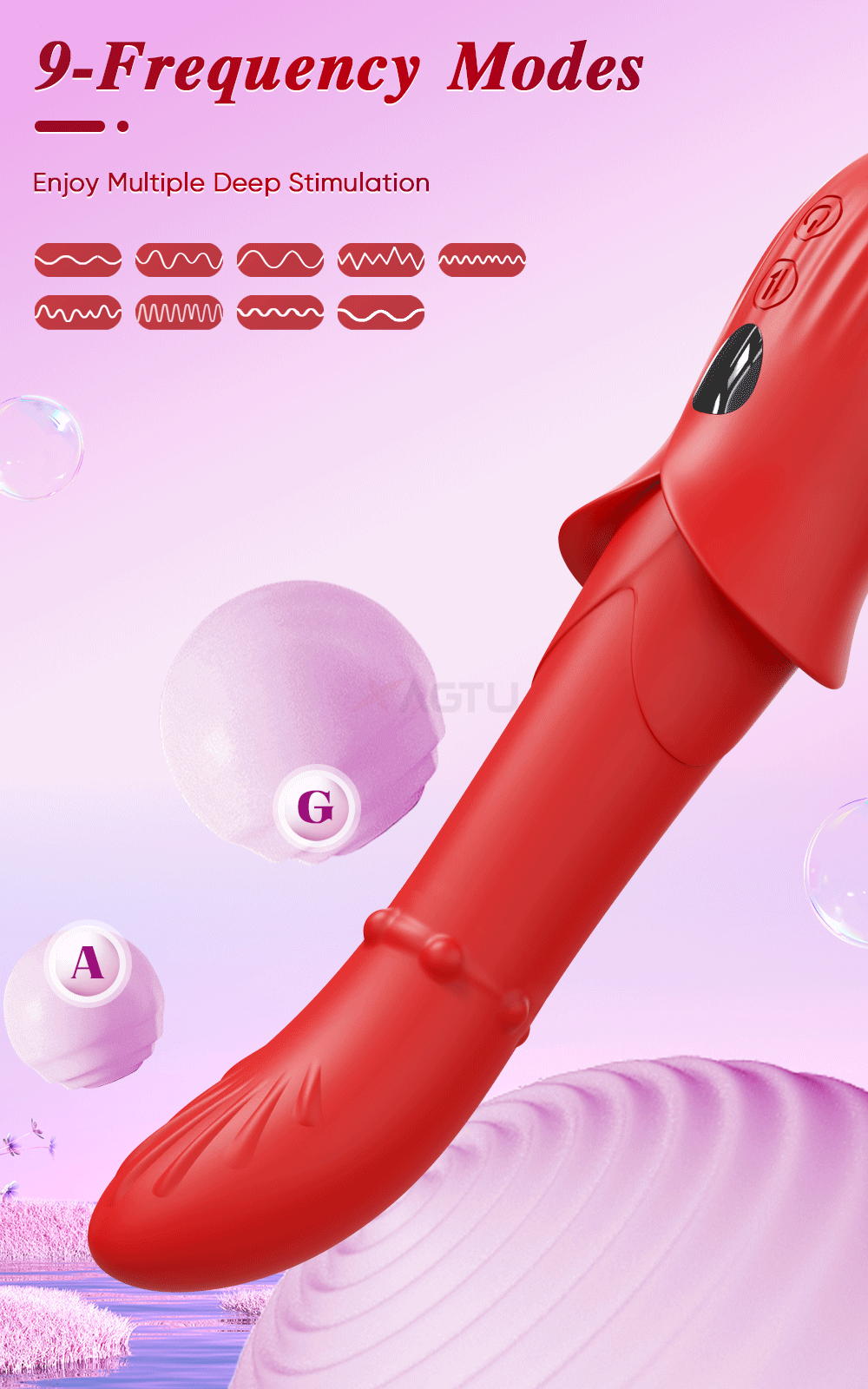 Thrusting Dildo Vibrator for Women - G Spot Vibrating Dildo with Dual Stimulation Thrusting Dildo Vibrator for Women - G Spot Vibrating Dildo with Dual Stimulation – AmourToy