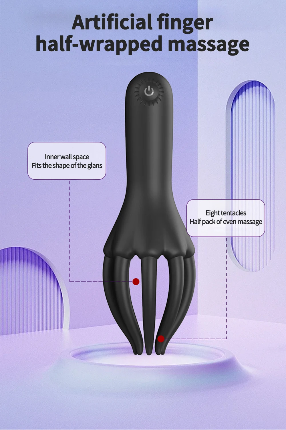 Glans Trainer Vibrator for Men — 10-Mode Soft Silicone Fingertip Penis Stimulator | Sensitivity Training & Stamina Improvement | USB Rechargeable Waterproof – AmourToy